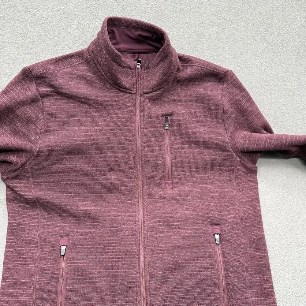 UNTUCKit Kezoh Jacket Mens Large Purple Full Zip‎ Fleece Polyester Casual